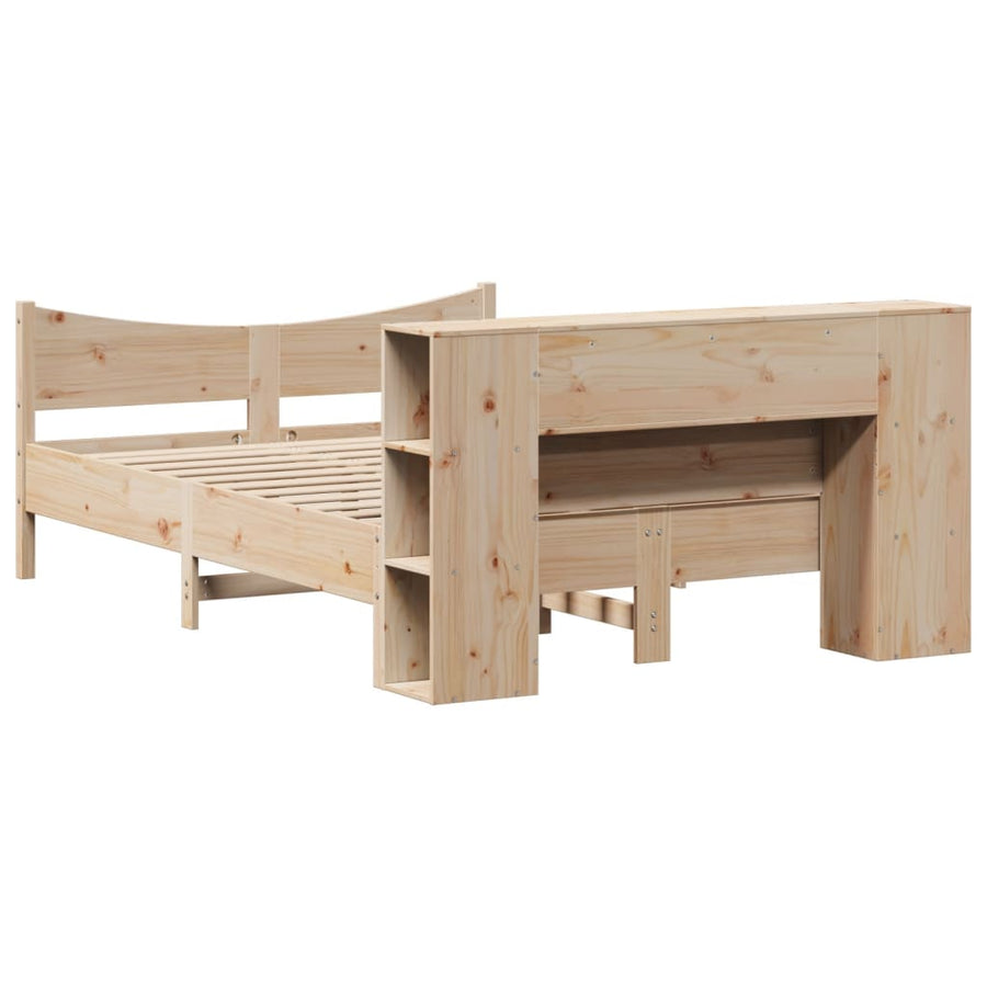 Bedframe zonder matras massief grenenhout 135x190 cm
