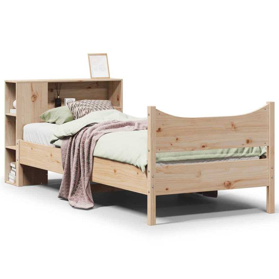 Bedframe zonder matras massief grenenhout 75x190 cm