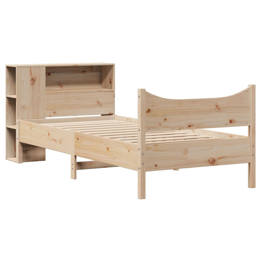 Bedframe zonder matras massief grenenhout 75x190 cm