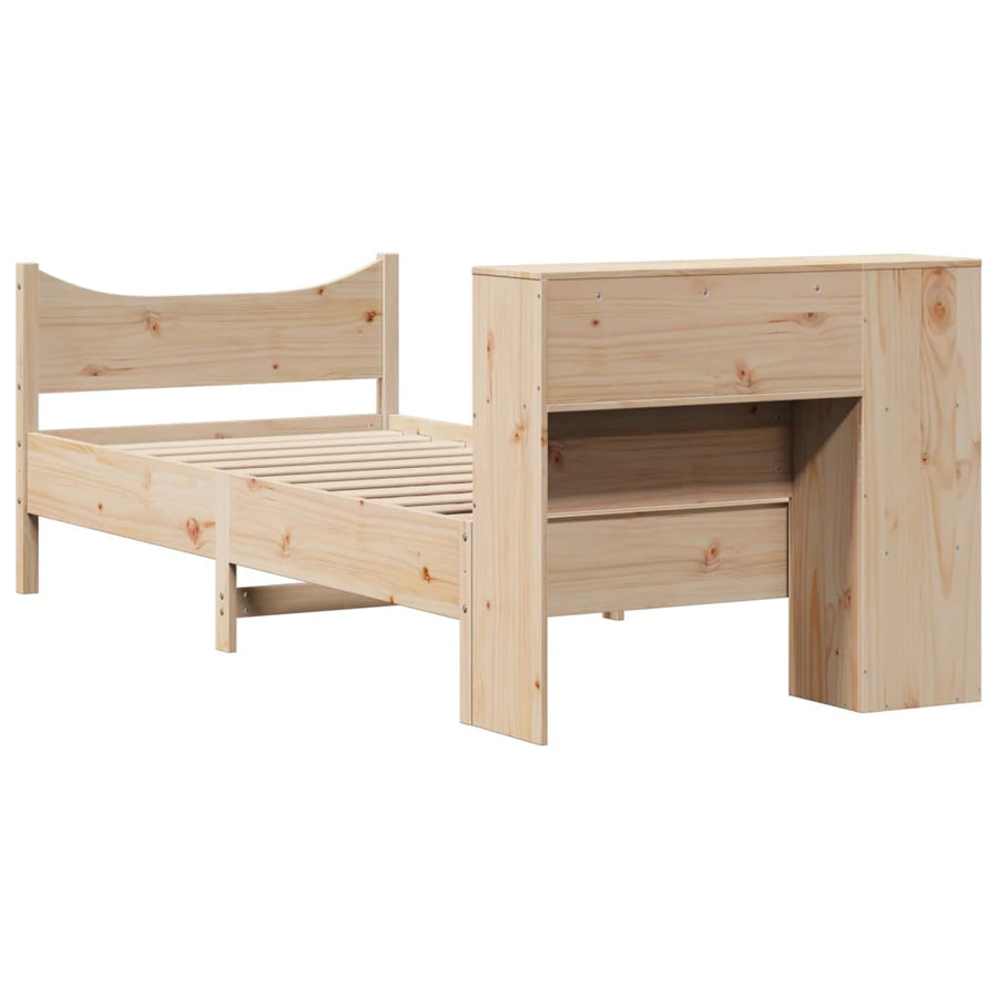Bedframe zonder matras massief grenenhout 75x190 cm