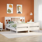 Bed frame without mattress solid pine wood white 180x200 cm