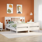 Bedframe massief grenenhout wit 180x200 cm