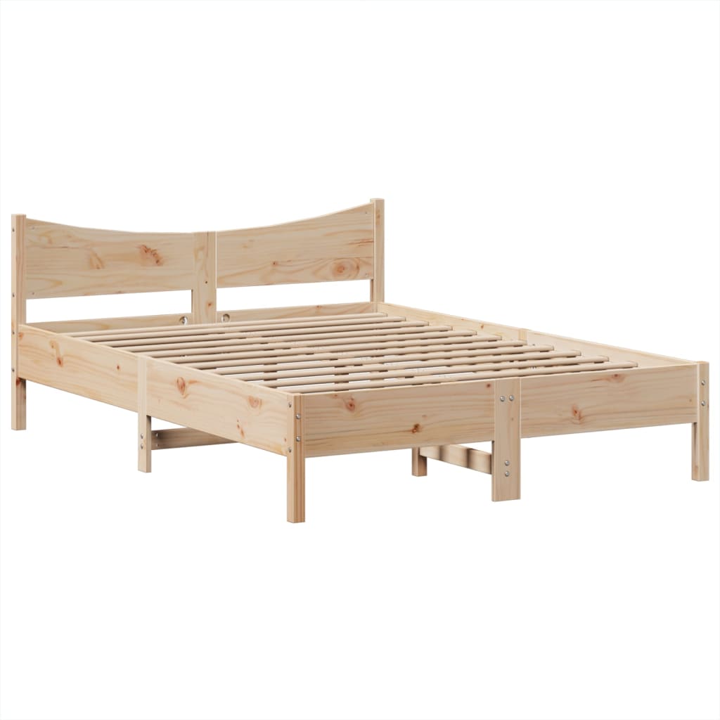 Bedframe zonder matras massief grenenhout 140x200 cm