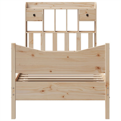 Bedframe zonder matras massief grenenhout 90x200 cm