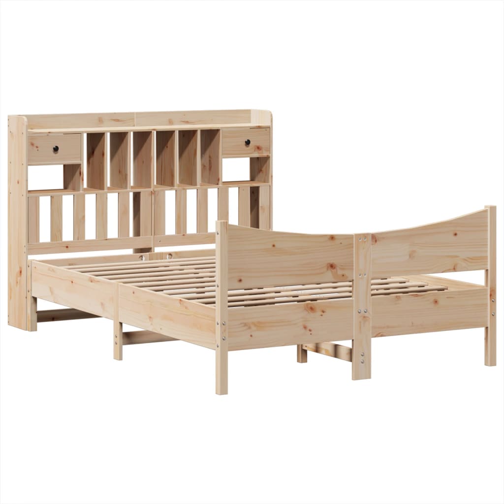 Bedframe zonder matras massief grenenhout 140x190 cm