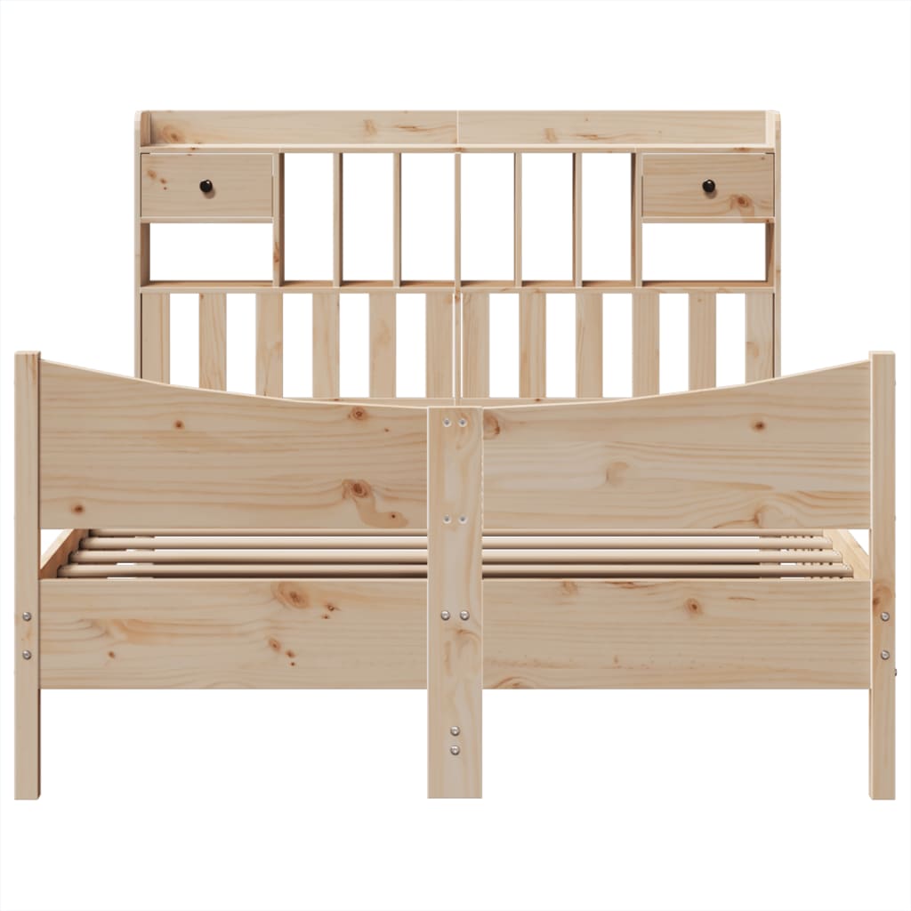 Bedframe zonder matras massief grenenhout 140x190 cm