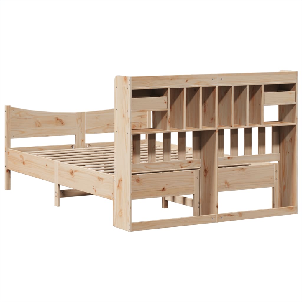 Bedframe zonder matras massief grenenhout 140x190 cm
