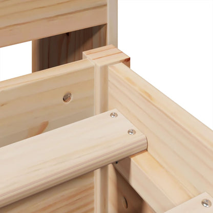Bedframe zonder matras massief grenenhout 140x190 cm