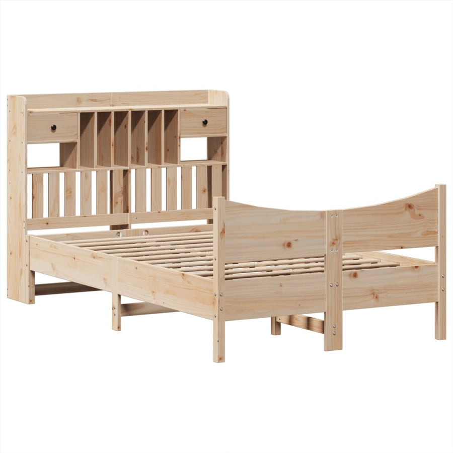 Bedframe zonder matras massief grenenhout 135x190 cm