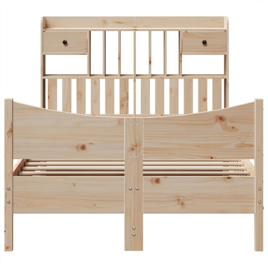 Bedframe zonder matras massief grenenhout 135x190 cm