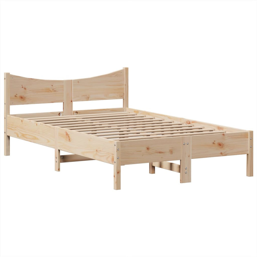 Bedframe zonder matras massief grenenhout 135x190 cm