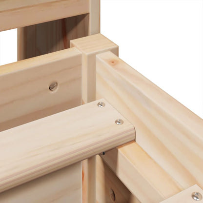 Bedframe zonder matras massief grenenhout 135x190 cm