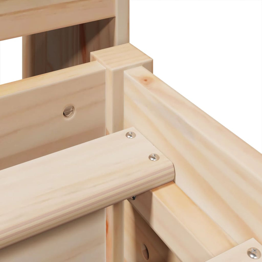 Bedframe zonder matras massief grenenhout 135x190 cm