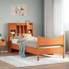 Bedframe massief grenenhout wasbruin 75x190 cm