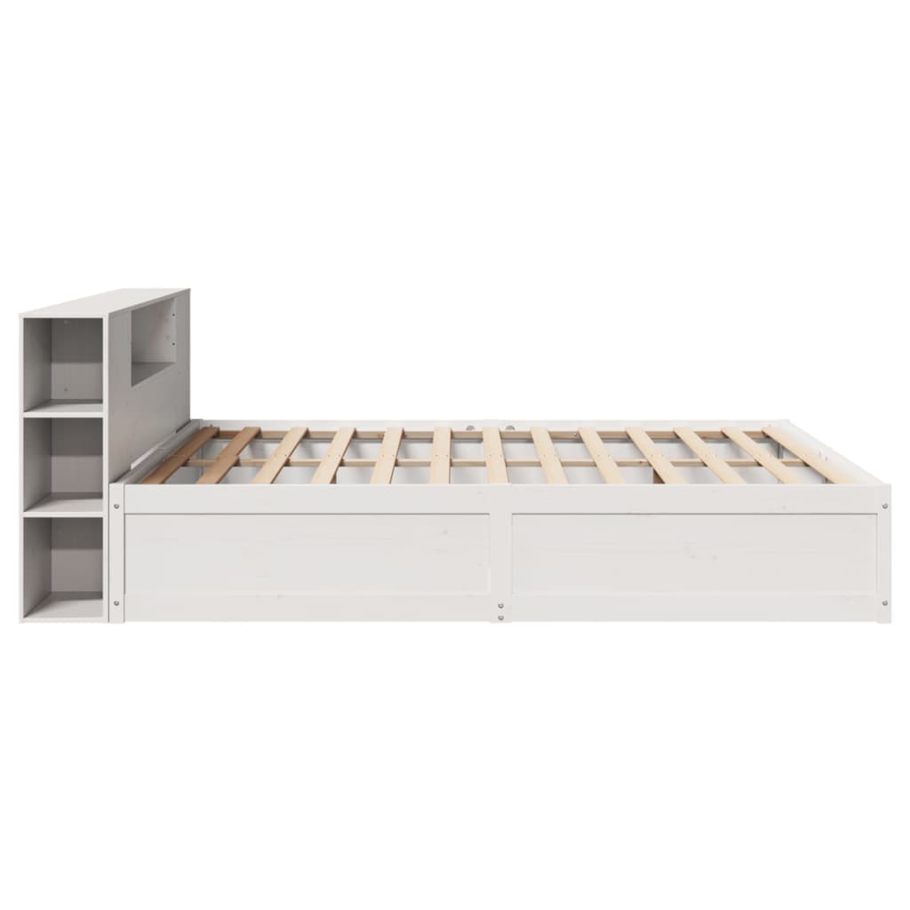 Bedframe Zonder Matras Massief Grenenhout 200 x 200 cm Wit