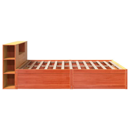 Bedframe zonder matras massief grenenhout wasbruin 180x200 cm