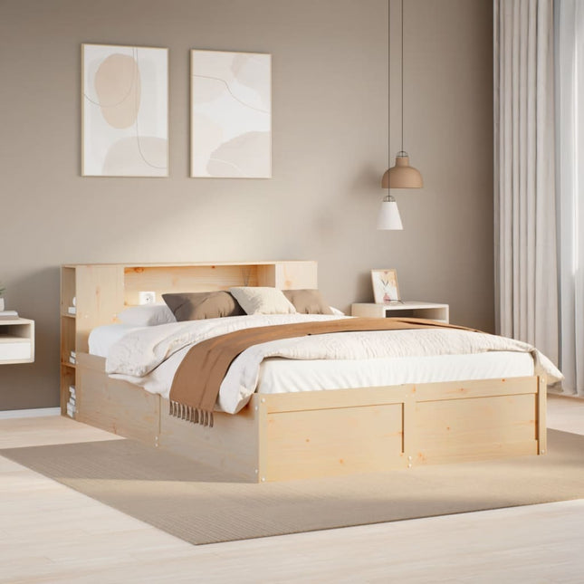 Bedframe zonder matras massief grenenhout 160x200 cm