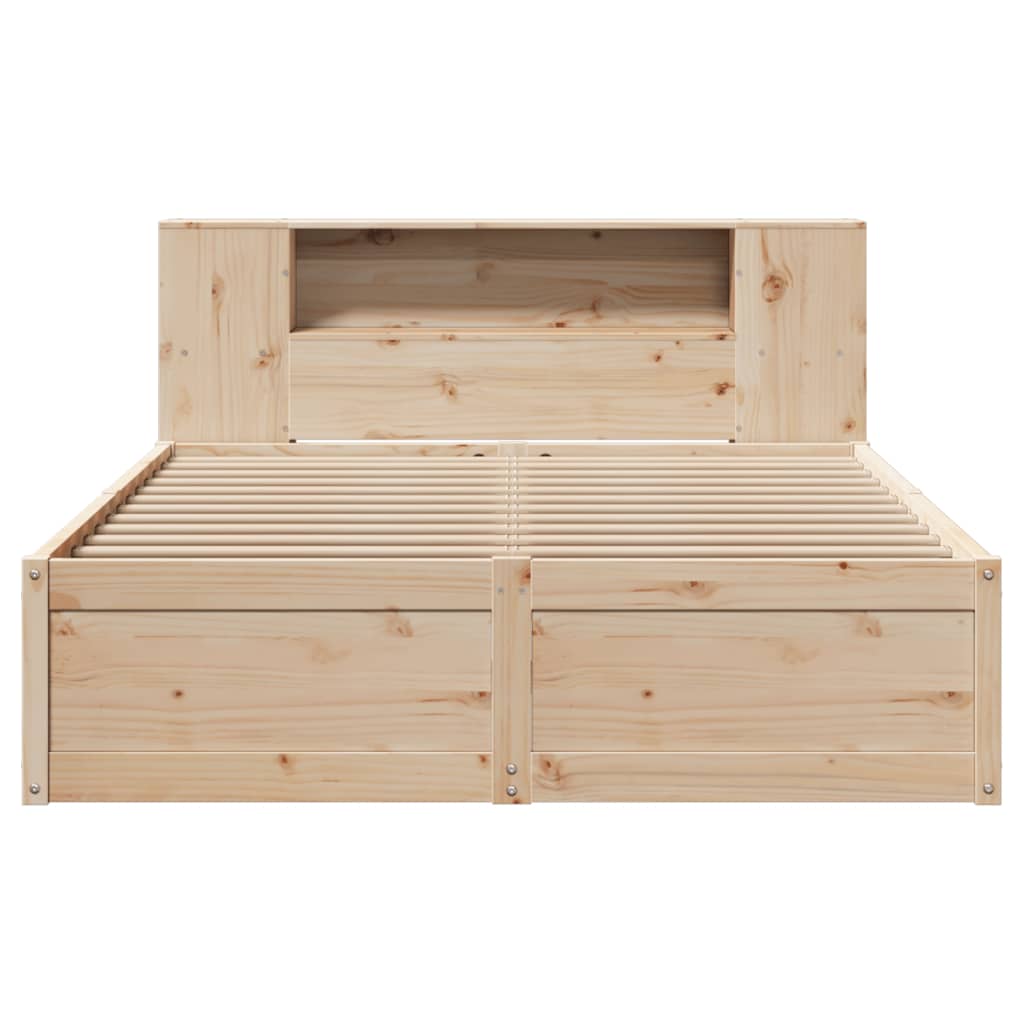Bedframe zonder matras massief grenenhout 140x190 cm