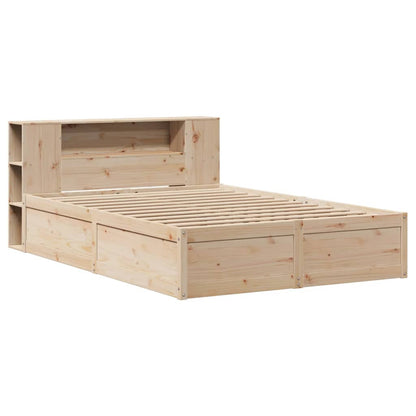 Bedframe zonder matras massief grenenhout 135x190 cm