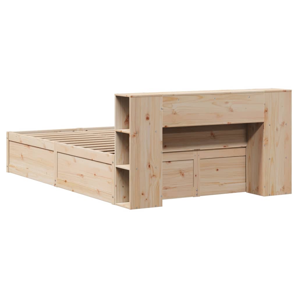 Bedframe zonder matras massief grenenhout 135x190 cm
