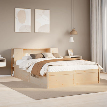 Bedframe zonder matras massief grenenhout 135x190 cm