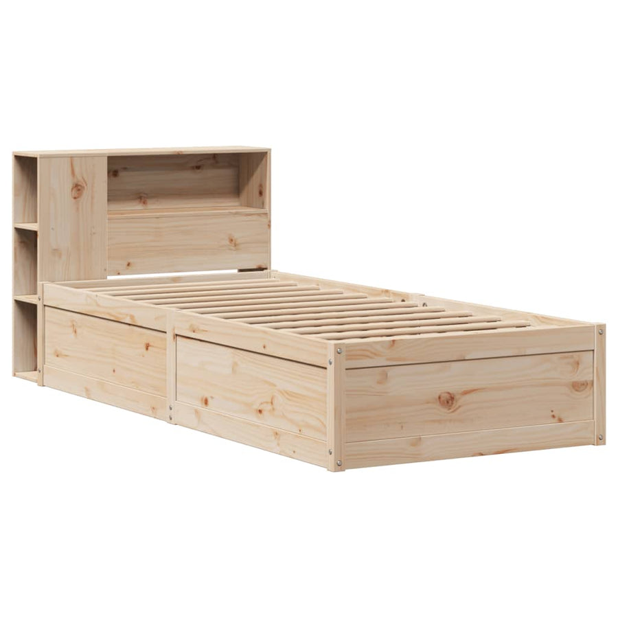 Bedframe zonder matras massief grenenhout 75x190 cm