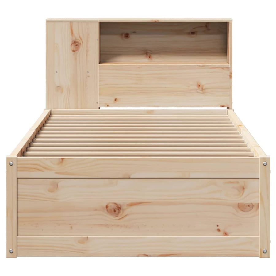 Bedframe zonder matras massief grenenhout 75x190 cm