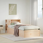 Solid Pine Wood Bed Frame without Mattress 75x190 cm