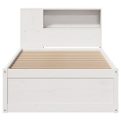 Bedframe zonder matras massief grenenhout wit 75x190 cm