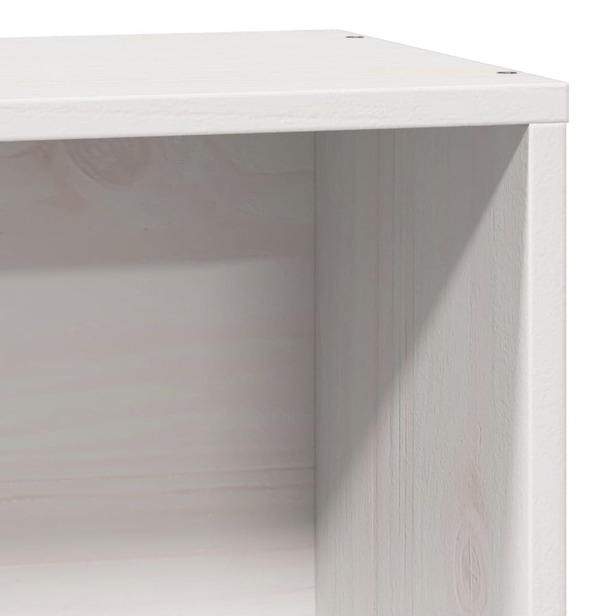 Bedframe zonder matras massief grenenhout wit 75x190 cm