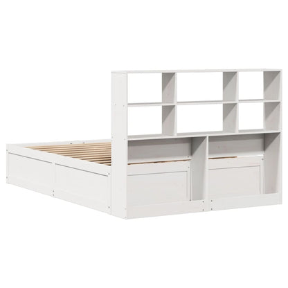 Bedframe zonder matras massief grenenhout wit 160x200 cm