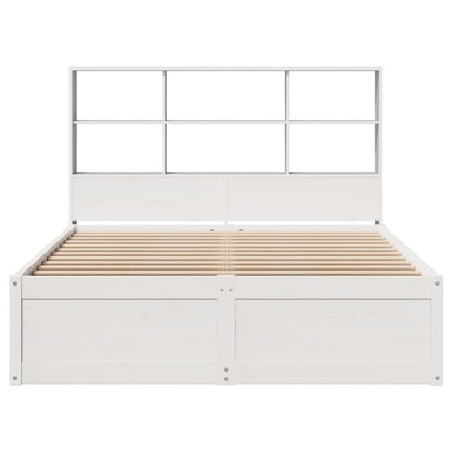 Bedframe zonder matras massief grenenhout wit 140x200 cm