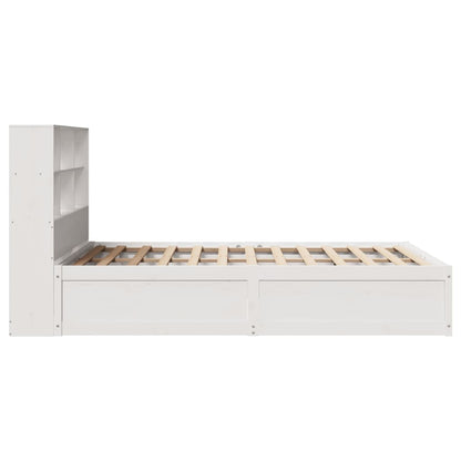 Bedframe zonder matras massief grenenhout wit 140x200 cm