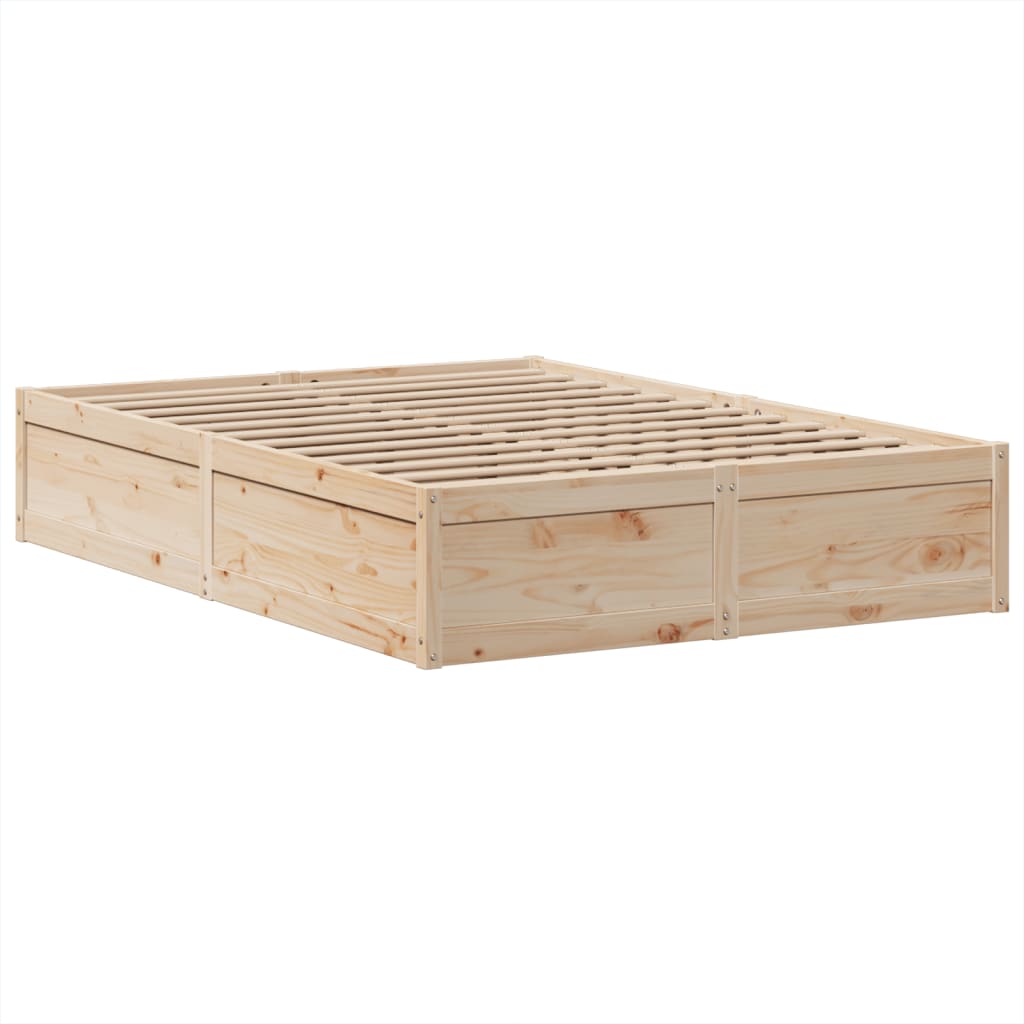 Bedframe zonder matras massief grenenhout 140x200 cm
