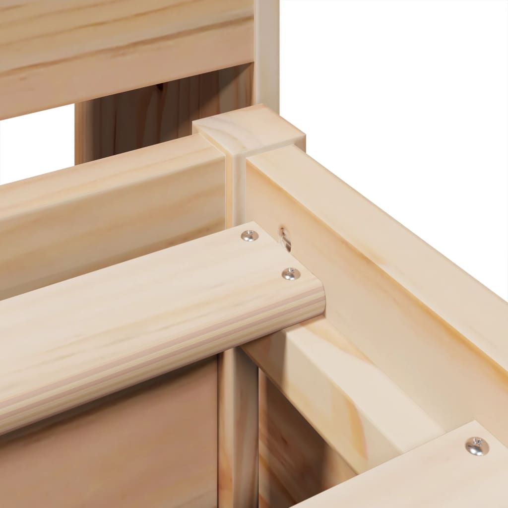 Bedframe zonder matras massief grenenhout 140x200 cm