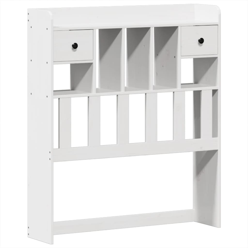 Bedframe zonder matras massief grenenhout wit 90x200 cm
