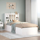 Bed frame without mattress solid pine wood white 90x200 cm