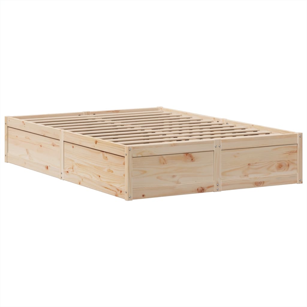 Bedframe zonder matras massief grenenhout 140x190 cm