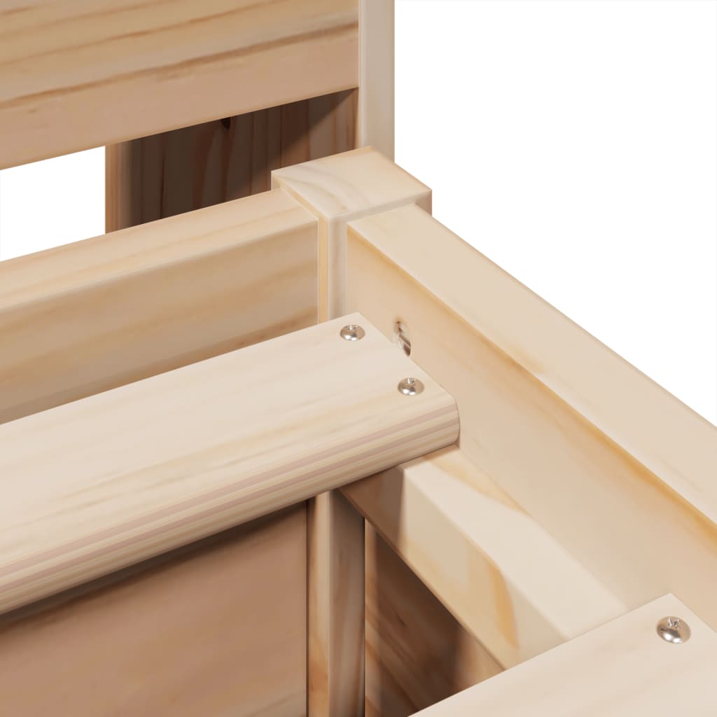 Bedframe zonder matras massief grenenhout 140x190 cm