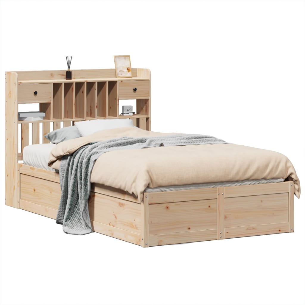 Bedframe zonder matras massief grenenhout 135x190 cm