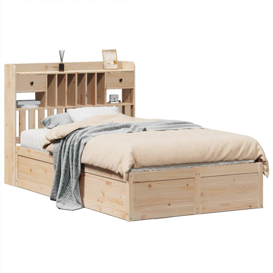 Bedframe zonder matras massief grenenhout 135x190 cm