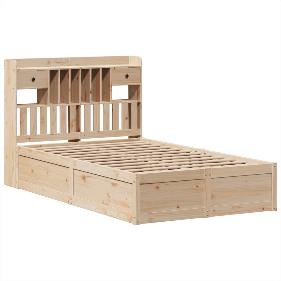 Bedframe zonder matras massief grenenhout 135x190 cm