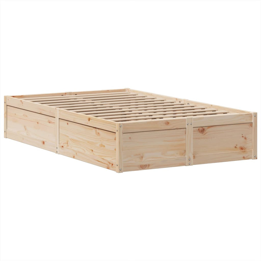 Bedframe zonder matras massief grenenhout 135x190 cm