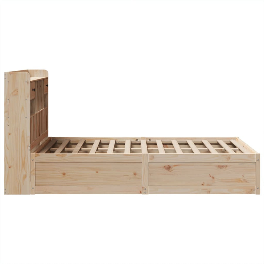 Bedframe zonder matras massief grenenhout 135x190 cm