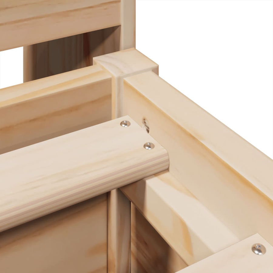 Bedframe zonder matras massief grenenhout 135x190 cm