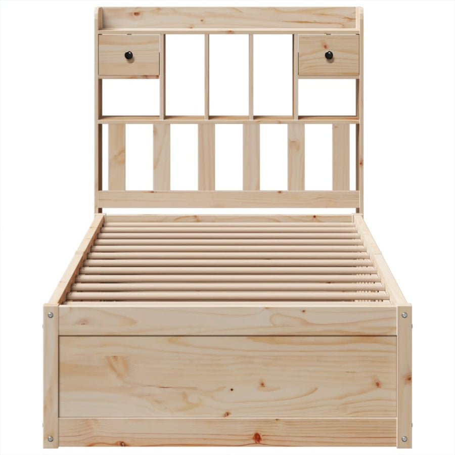 Bedframe zonder matras massief grenenhout 75x190 cm