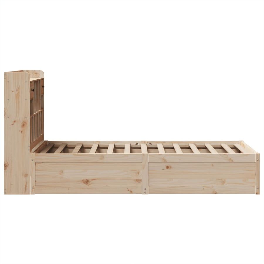 Bedframe zonder matras massief grenenhout 75x190 cm
