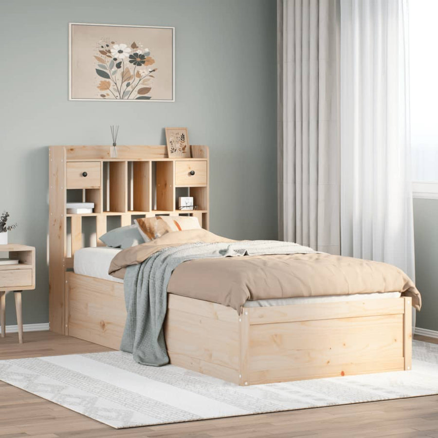 Bedframe zonder matras massief grenenhout 75x190 cm