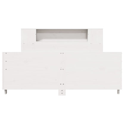 Bedframe zonder matras massief grenenhout wit 160x200 cm