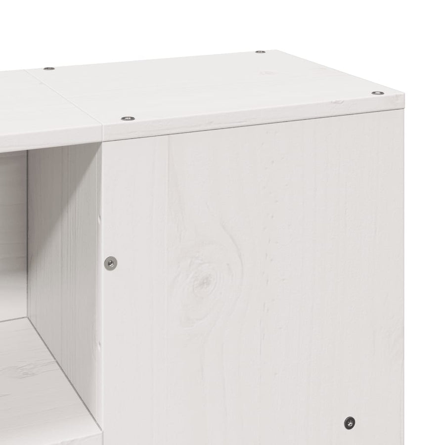 Bedframe zonder matras massief grenenhout wit 140x190 cm